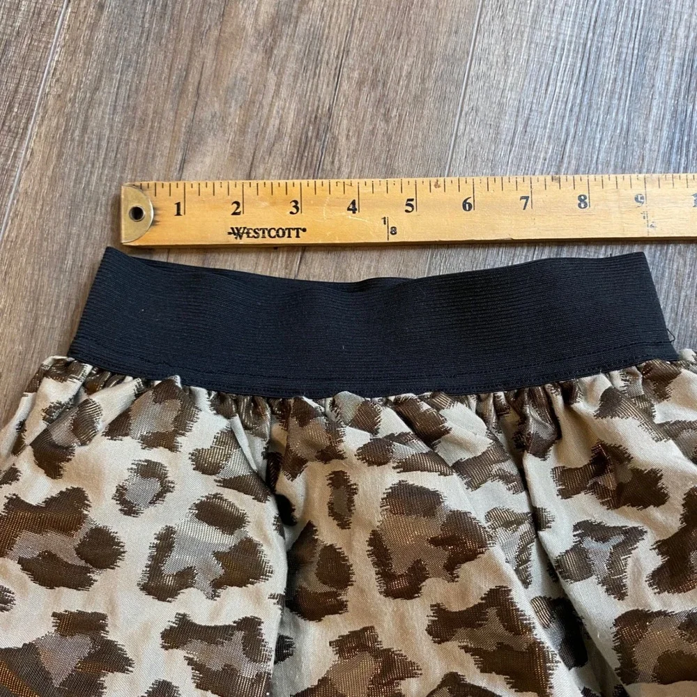 The Children's Place Girls Metallic Leopard Print Bubble Skirt Gold Size M 7/8
